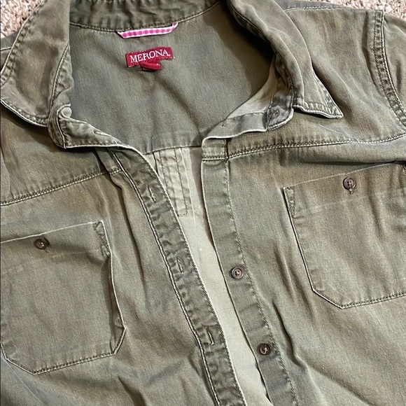 ❤️Merona Green Lightweight Shirt Jacket - Picture 3 of 3